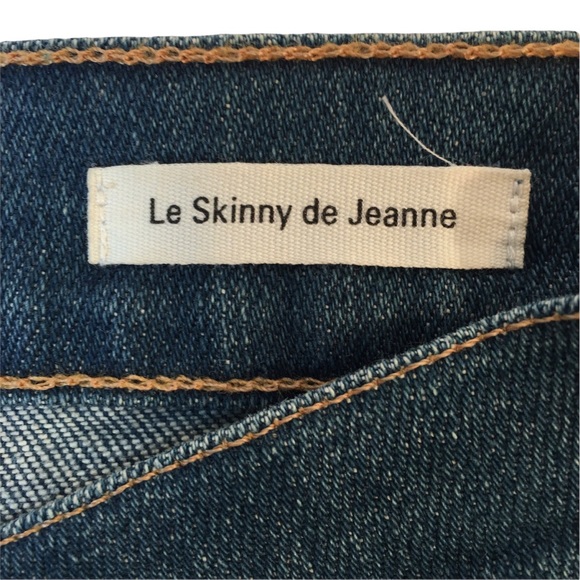 Frame Denim Jeans Le Skinny De Jeanne Size 26 Distressed Stretch Skinny - Picture 11 of 15